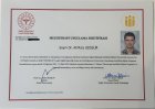 Uzm. Dr. Ali Rıza Uzgelir Medikal Estetik Tıp Doktoru sertifikası