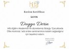 Psk. Duygu Derin Psikoloji sertifikası