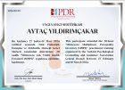 Klinik Psikolog  Aytaç Yıldırımçakar Psikoloji sertifikası