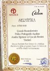 Uzm. Psk. Dan. Atike Ege Psikolojik Danışman sertifikası