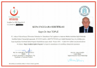 Dr. Nuri Topuz Geleneksel ve Tamamlayıcı Tıp sertifikası