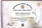 Klinik Psikolog Dr. Umut Alican Öktem Klinik Psikolog sertifikası