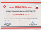 Op. Dr. Yasemin Babar İlkit Kadın Hastalıkları ve Doğum sertifikası