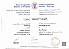 Uzm. Kl. Psk. Zeynep Hazal Ertürk Klinik Psikolog sertifikası