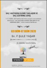 Dr. Şule Yaşar Medikal Estetik Tıp Doktoru sertifikası