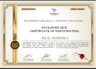 Dt. Bilal Dedeoğlu Diş Hekimi sertifikası