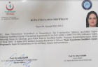 Uzm. Dr. Ayşegül Baltacı Fiziksel Tıp ve Rehabilitasyon sertifikası