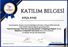 Dyt. Ayça Ayaz Diyetisyen sertifikası