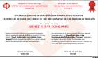 Psk. Ahmet Burak Topaloğlu Psikoloji sertifikası