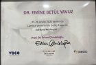 Uzm. Dt. Emine  Betül Yavuz Diş Hekimi sertifikası
