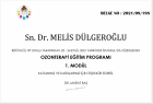 Uzm. Dr. Melis Dülgeroğlu Geleneksel ve Tamamlayıcı Tıp sertifikası