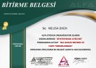 Uzm. Dyt. Melisa Eken Diyetisyen sertifikası