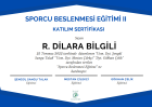 Dyt. Dilara Bilgili Diyetisyen sertifikası