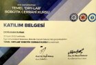 Doç. Dr. Doğukan Durak Genel Cerrahi sertifikası