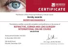 Op. Dr. Sezer Hacıağaoğlu Göz Hastalıkları sertifikası