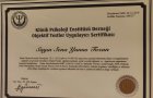 Uzm. Kl. Psk. Sena Yunus Tozan Psikoloji sertifikası
