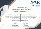 Psk. Ezgi Uluyurt Psikoloji sertifikası