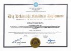 Dt. Serhat Karakaya Diş Hekimi sertifikası