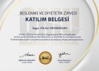 Dyt. Dilan Demirdelen Diyetisyen sertifikası