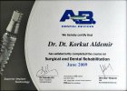 Dr. Dt. Korkut Aldemir Diş Hekimi sertifikası