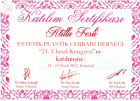 Op. Dr. Atilla Fesli Plastik Rekonstrüktif ve Estetik Cerrahi sertifikası