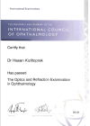 Op. Dr. Hasan Kızıltoprak Göz Hastalıkları sertifikası