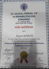 Uzm. Dr. Kayra Barut Fiziksel Tıp ve Rehabilitasyon sertifikası