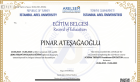 Psk. Pınar Ateşağaoğlu Psikoloji sertifikası