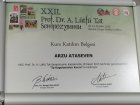 Prof. Dr. Arzu Ataseven Dermatoloji sertifikası