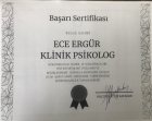 Uzm. Kl. Psk. Ece Ergür Psikoloji sertifikası