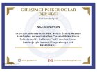Psk. Nazlıcan Aydın Psikoloji sertifikası
