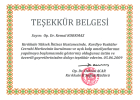 Prof. Dr. Kemal Korkmaz Kalp Damar Cerrahisi sertifikası