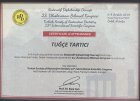 Uzm. Dt. Tuğçe Tartıcı Diş Hekimi sertifikası