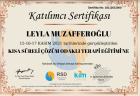 Uzm. Kl. Psk. Leyla Muzafferoğlu Psikoloji sertifikası