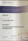 Doç. Dr. Yasin Şakir Göker Göz Hastalıkları sertifikası