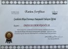 Uzm. Kl. Psk. Duygu Dervişoğlu Psikoloji sertifikası