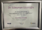 Uzm. Dt. Süleyman Uzunoğlu Diş Hekimi sertifikası