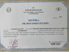 Op. Dr. Seda Tamsoy Atlıman Kadın Hastalıkları ve Doğum sertifikası