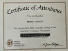 Doç. Dr. M.Murat Aydos Üroloji sertifikası