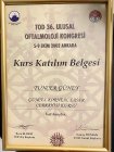 Op. Dr. Tuncer Güney Göz Hastalıkları sertifikası