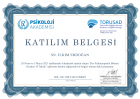 Uzm. Kl. Psk. İlkim Erdoğan Klinik Psikolog sertifikası
