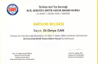 Uzm. Dr. Derya Can Geleneksel ve Tamamlayıcı Tıp sertifikası