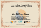 Psk. Gülderen Talay Psikoloji sertifikası