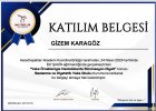 Dyt. Gizem Karagöz Diyetisyen sertifikası