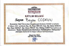 Dyt. Beyza Coşkun Diyetisyen sertifikası
