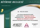 Uzm. Dyt. Melisa Eken Diyetisyen sertifikası
