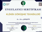 Psk. Ebru Öztrak Güngör Psikoloji sertifikası
