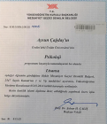 Klinik Psikolog  Aysun Çağdaş Küçük Klinik Psikolog sertifikası