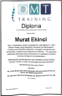 Fzt. Murat Ekinci Fizyoterapi sertifikası