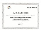 Dr. Barış Oğuz Geleneksel ve Tamamlayıcı Tıp sertifikası